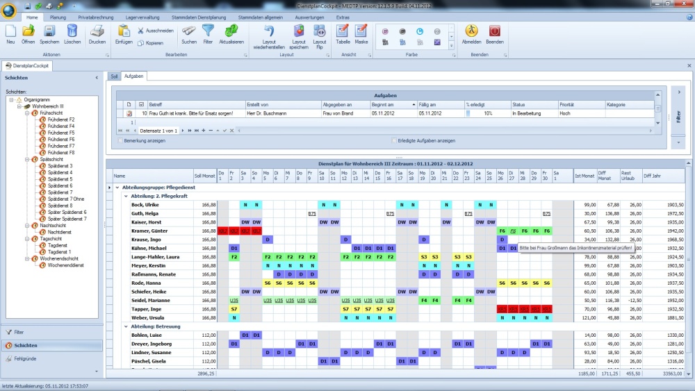 Dienstplanung für Arztpraxen und Kliniken